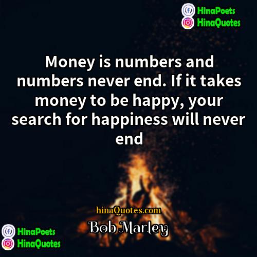 Bob Marley Quotes | Money is numbers and numbers never end.